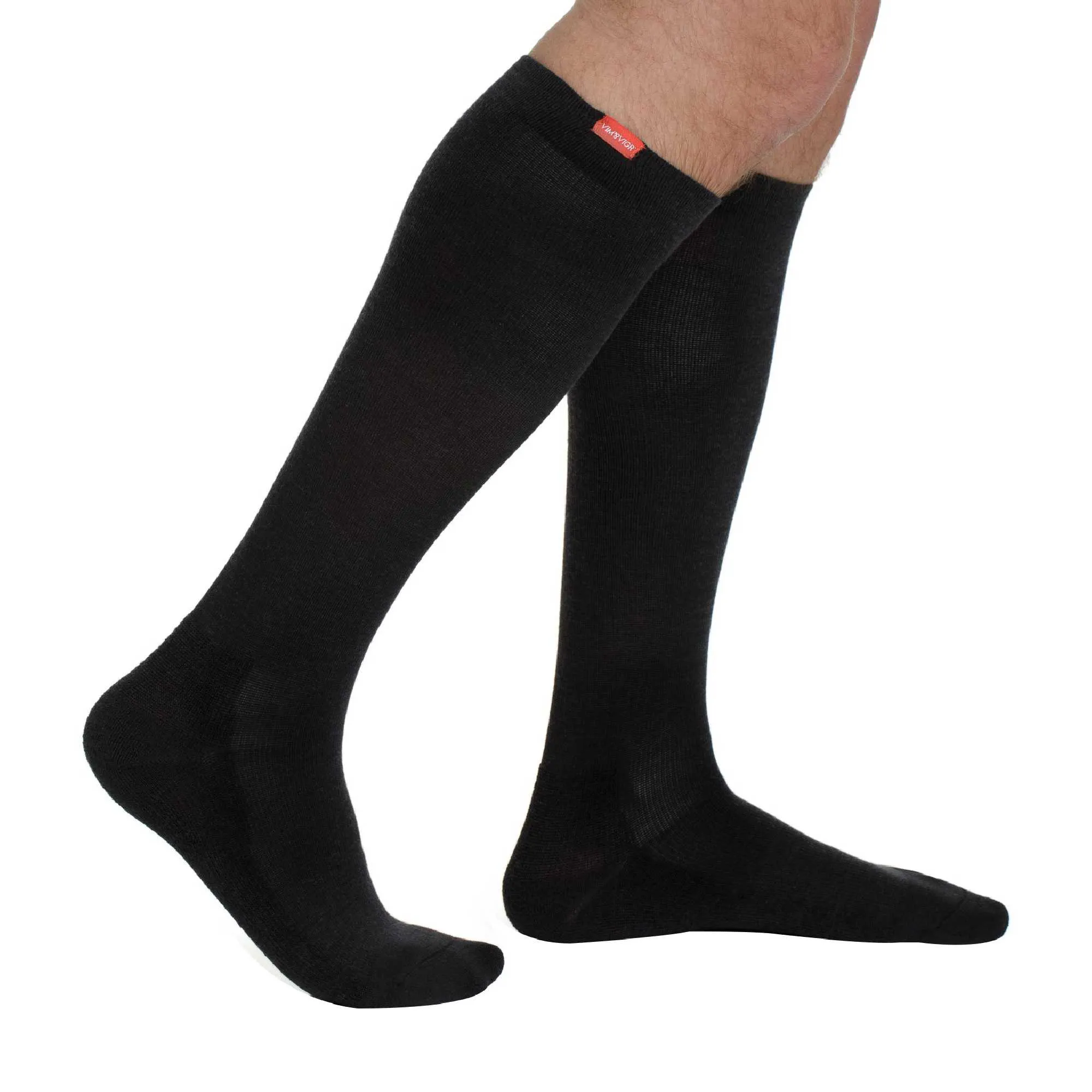 1 Pack Wide Calf Merino Wool Graduated Compression Socks | 15-20 mmHg
