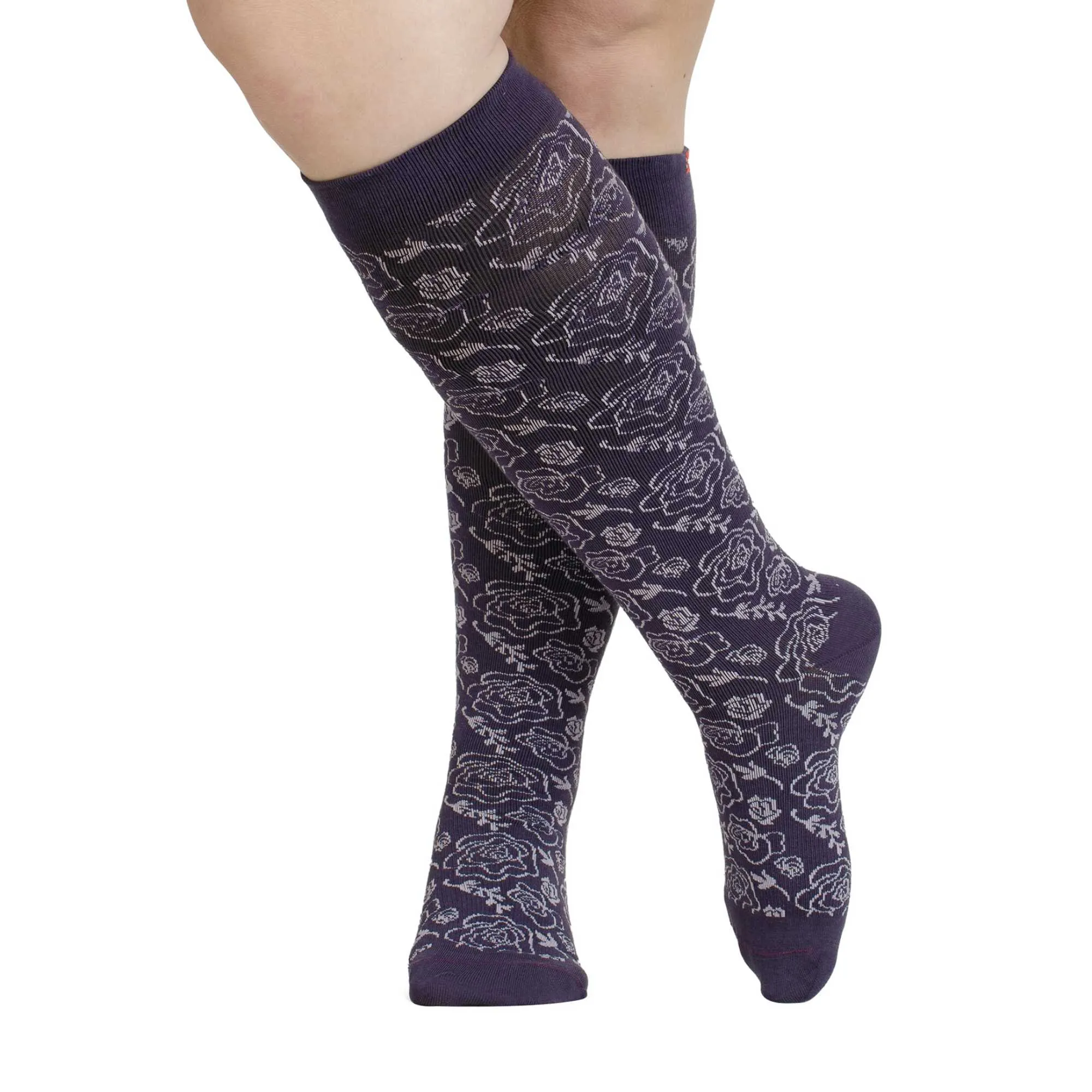 1 Pack Wide Calf Merino Wool Graduated Compression Socks | 15-20 mmHg