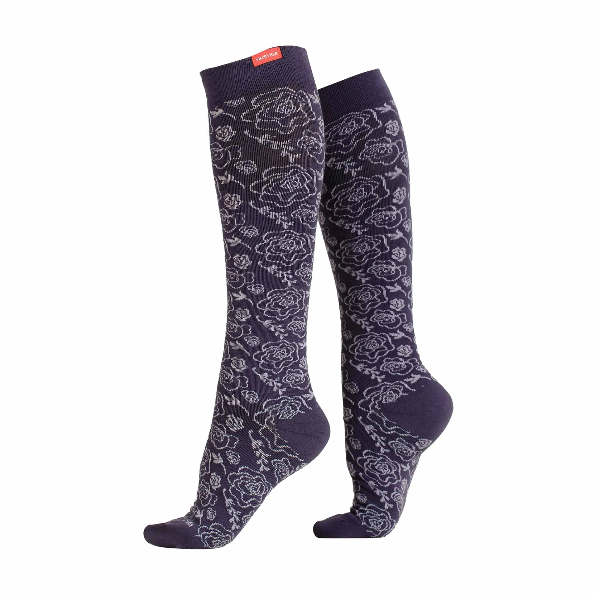 1 Pack Wide Calf Merino Wool Graduated Compression Socks | 15-20 mmHg