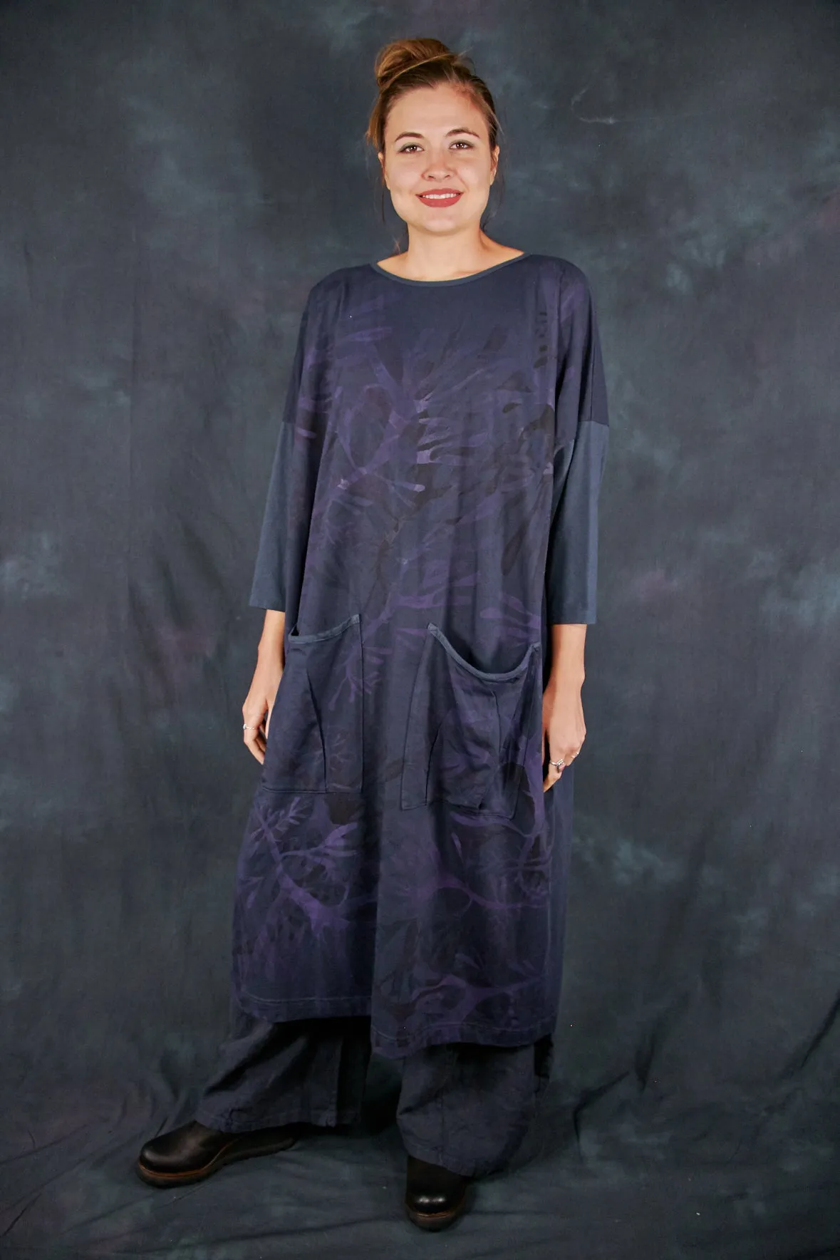2303 Mariposa Dress Cotton Bamboo Blue Coal-P