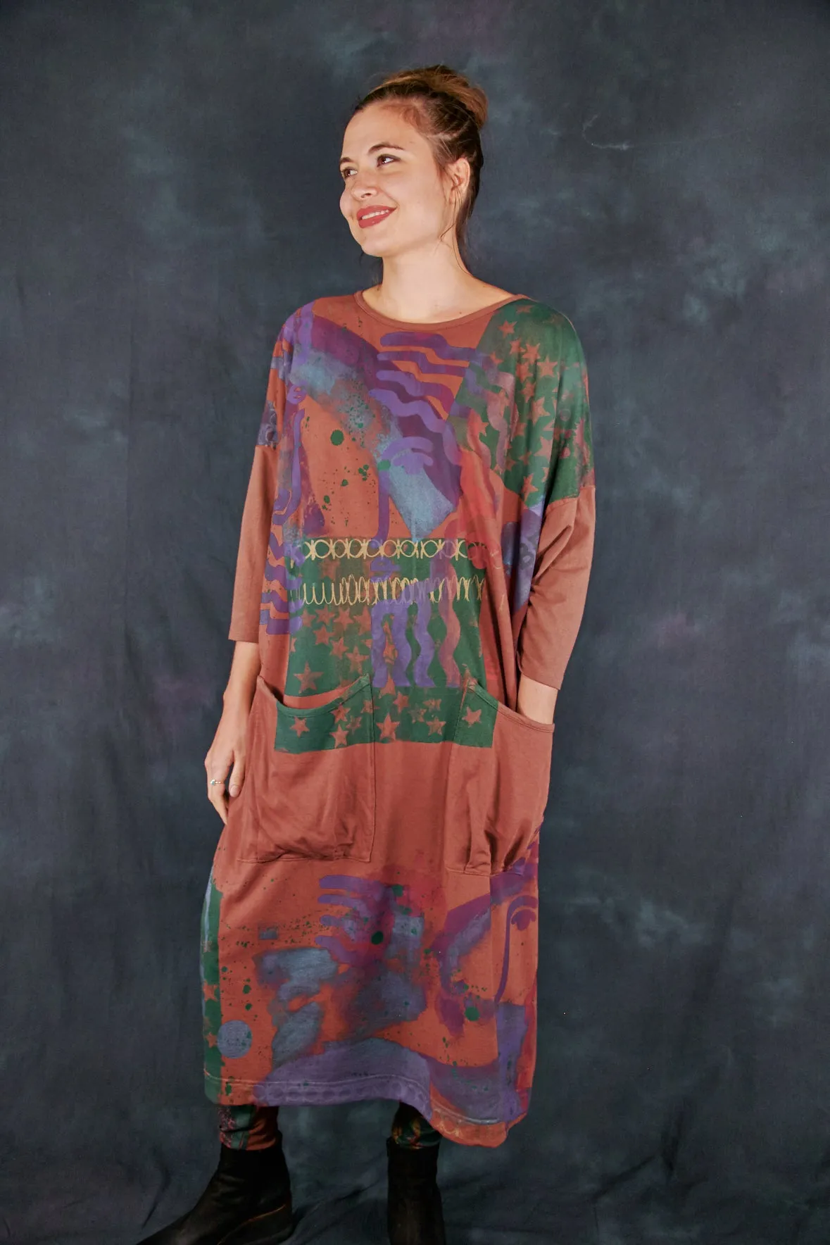 2303 Mariposa Dress Cotton Bamboo Oxide-P