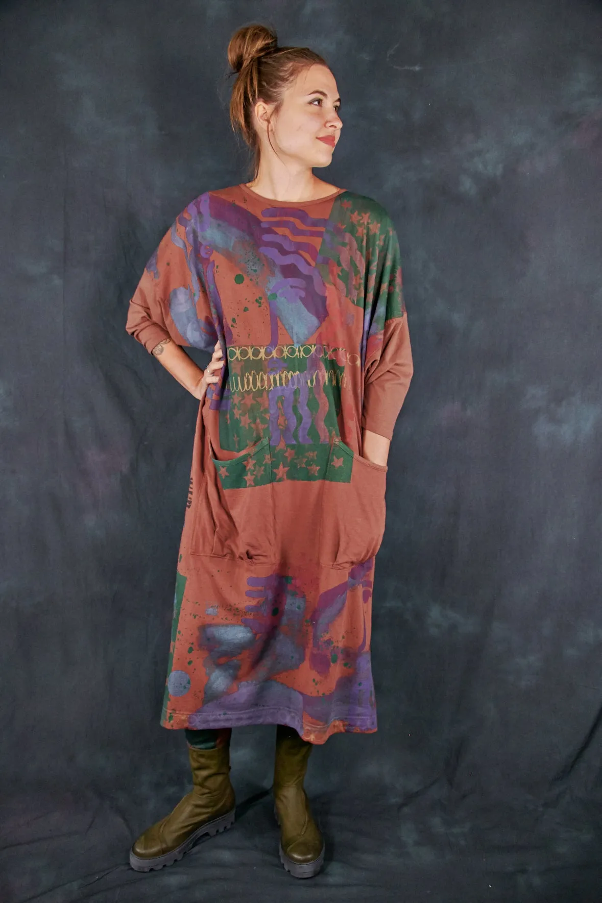 2303 Mariposa Dress Cotton Bamboo Oxide-P