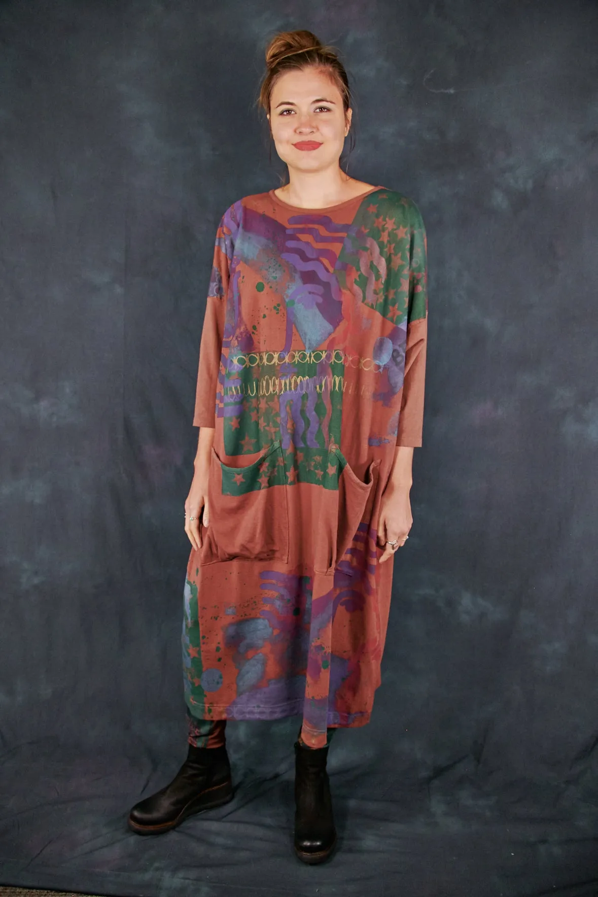 2303 Mariposa Dress Cotton Bamboo Oxide-P