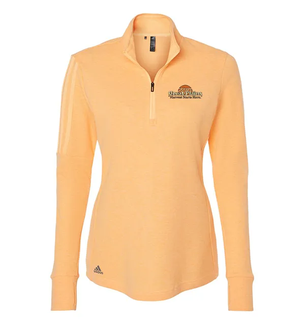 Adidas Women's 3-Stripes Quarter-Zip Sweater