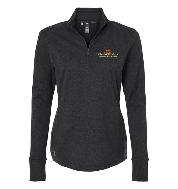 Adidas Women's 3-Stripes Quarter-Zip Sweater