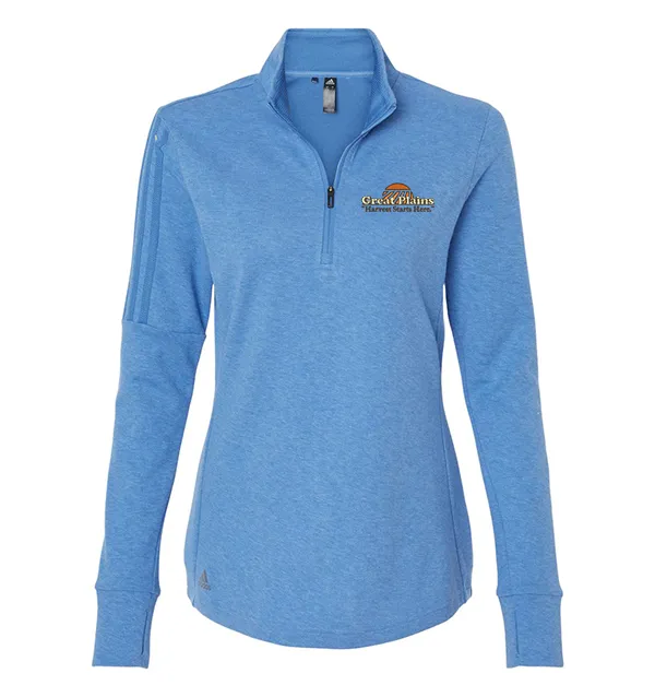 Adidas Women's 3-Stripes Quarter-Zip Sweater