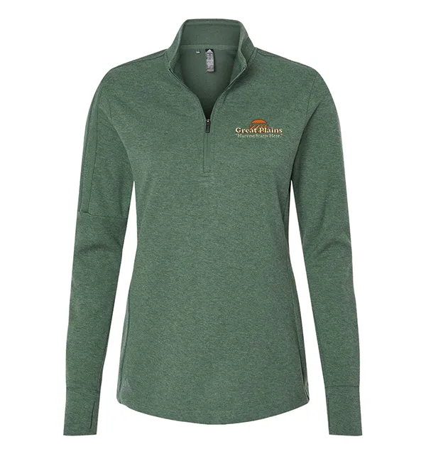 Adidas Women's 3-Stripes Quarter-Zip Sweater