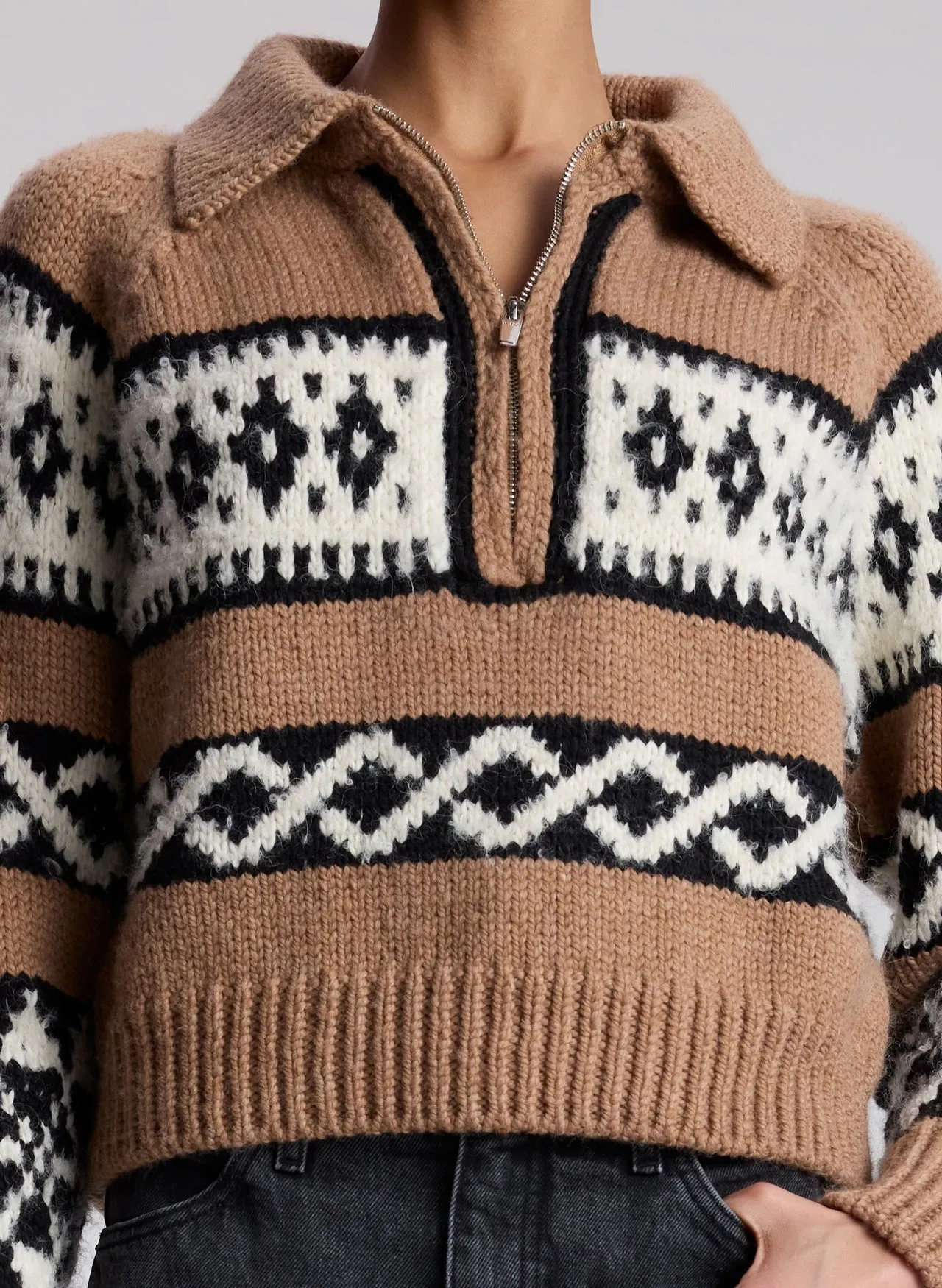 A.L.C. Carter Sweater in Camel Multi