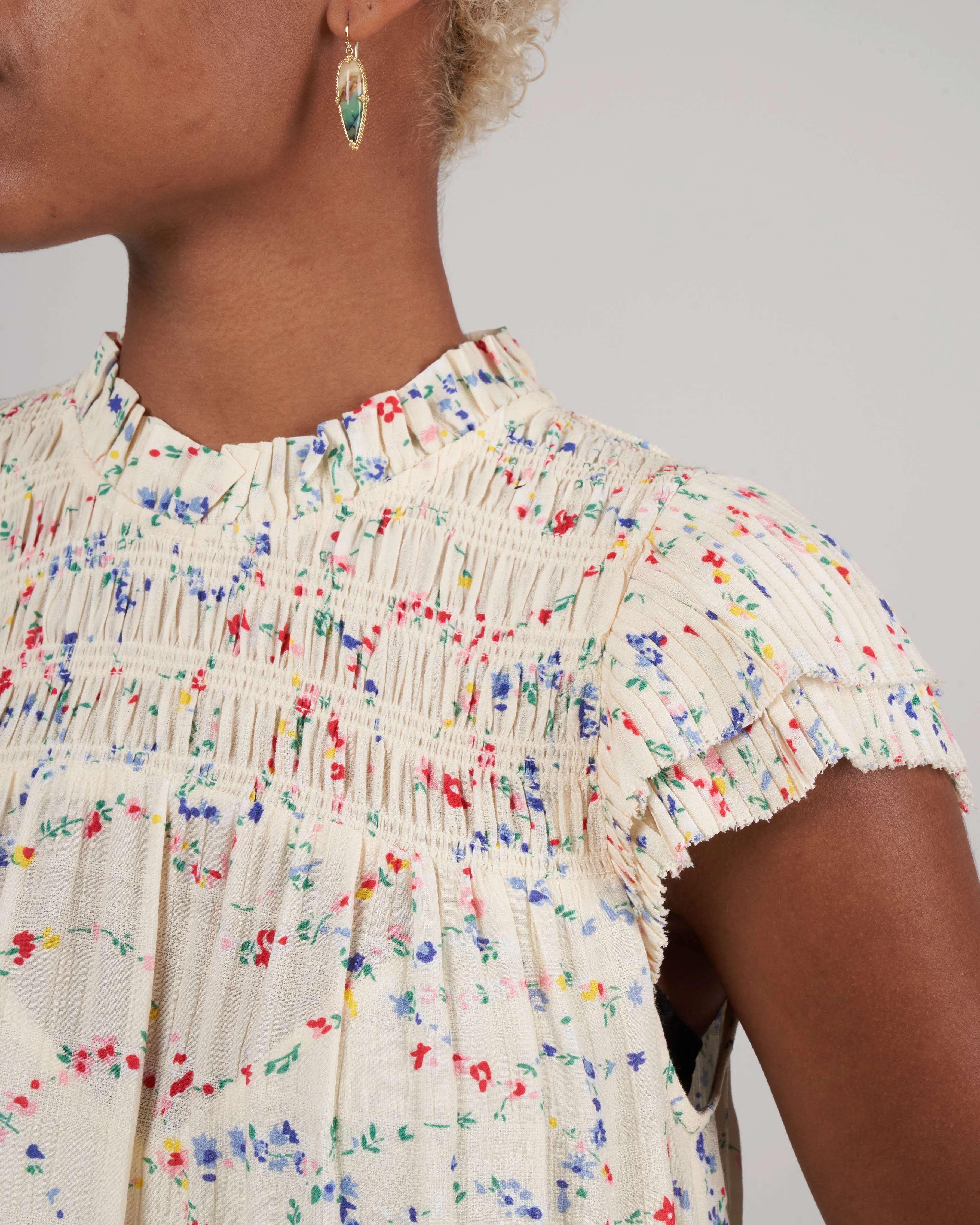 alison print s/slv tiered tunic- multi multi