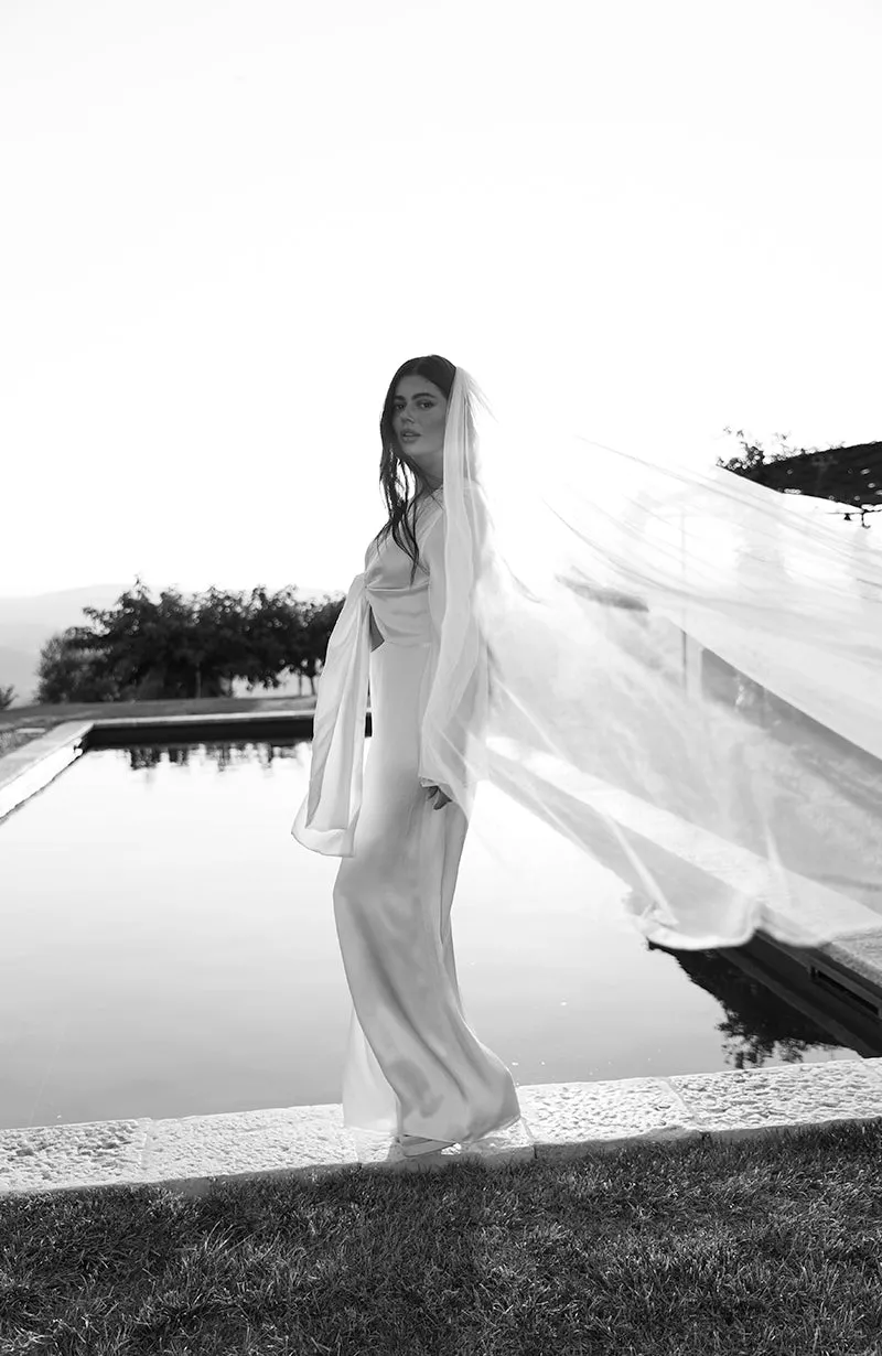 Annie Bridal Tie Front Jumpsuit