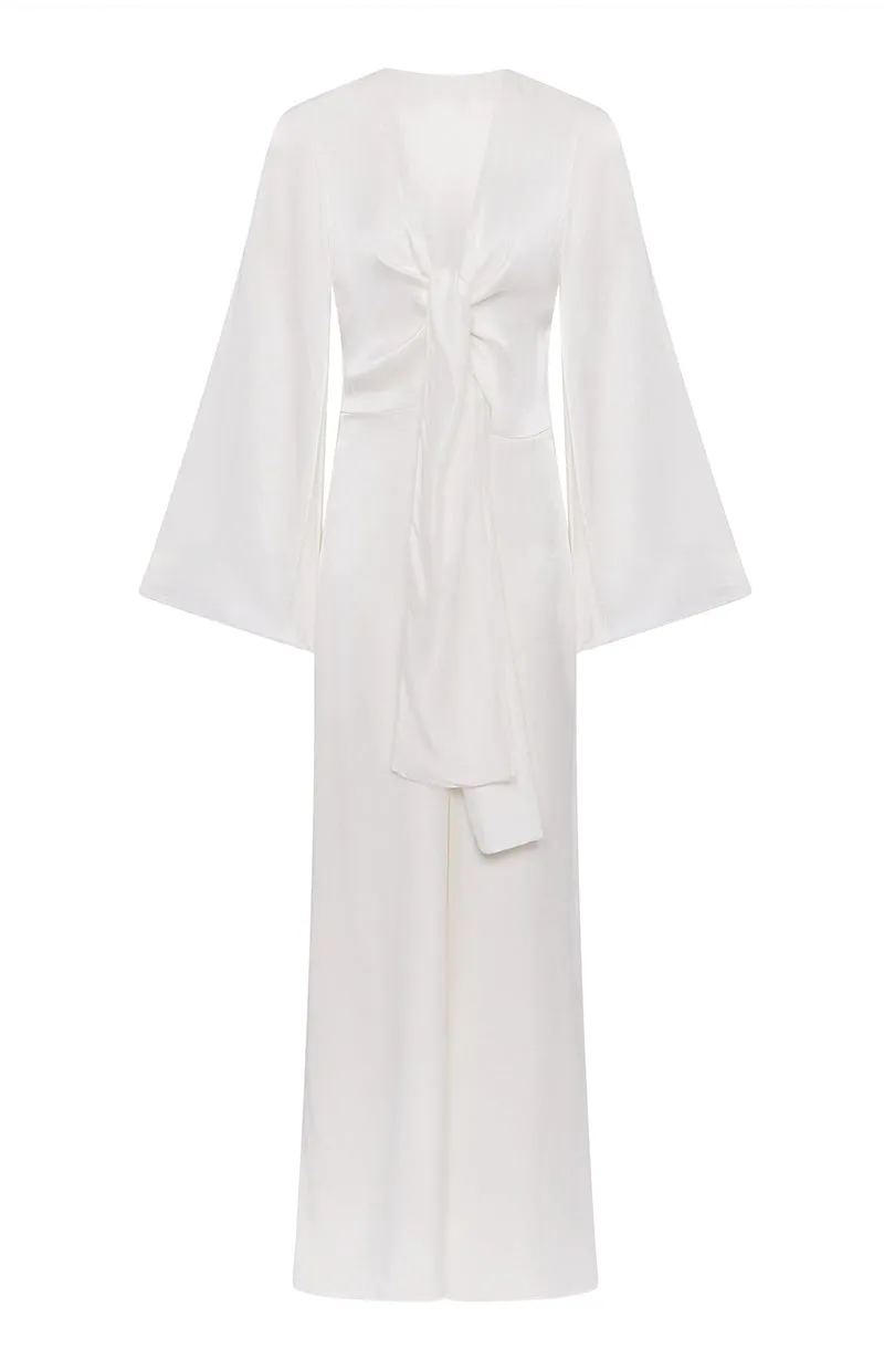 Annie Bridal Tie Front Jumpsuit
