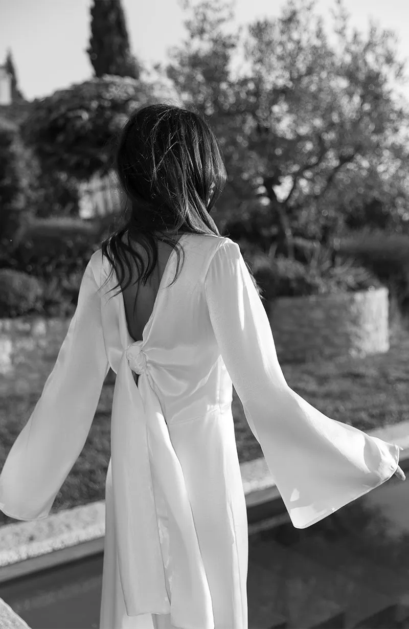 Annie Bridal Tie Front Jumpsuit