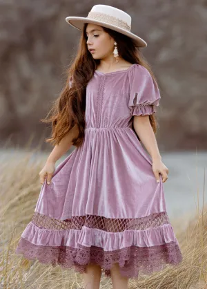 Arella Dress in Dusty Mauve