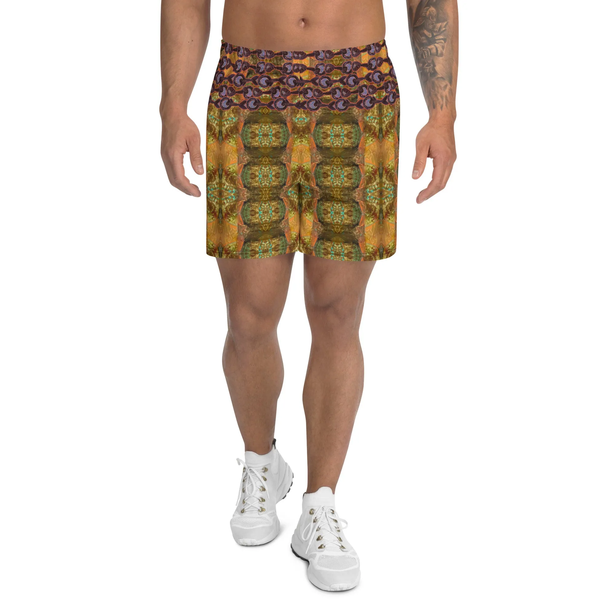 Athletic Long Shorts (Unisex)(Virilis/Muliebris)(Grail Night Rose Purple Logo) RJSTH@Fabric#6 RJSTHS2021 RJS