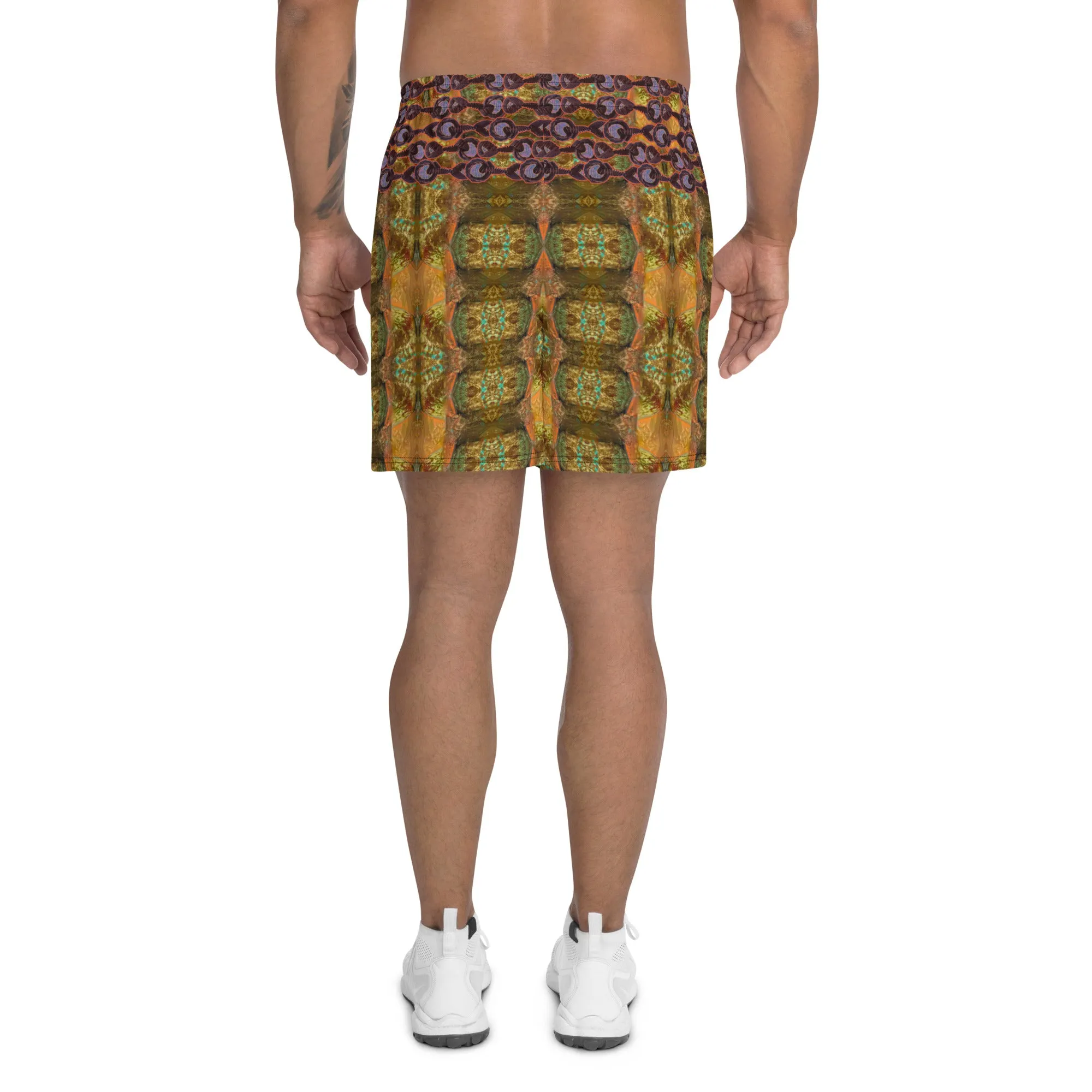 Athletic Long Shorts (Unisex)(Virilis/Muliebris)(Grail Night Rose Purple Logo) RJSTH@Fabric#6 RJSTHS2021 RJS
