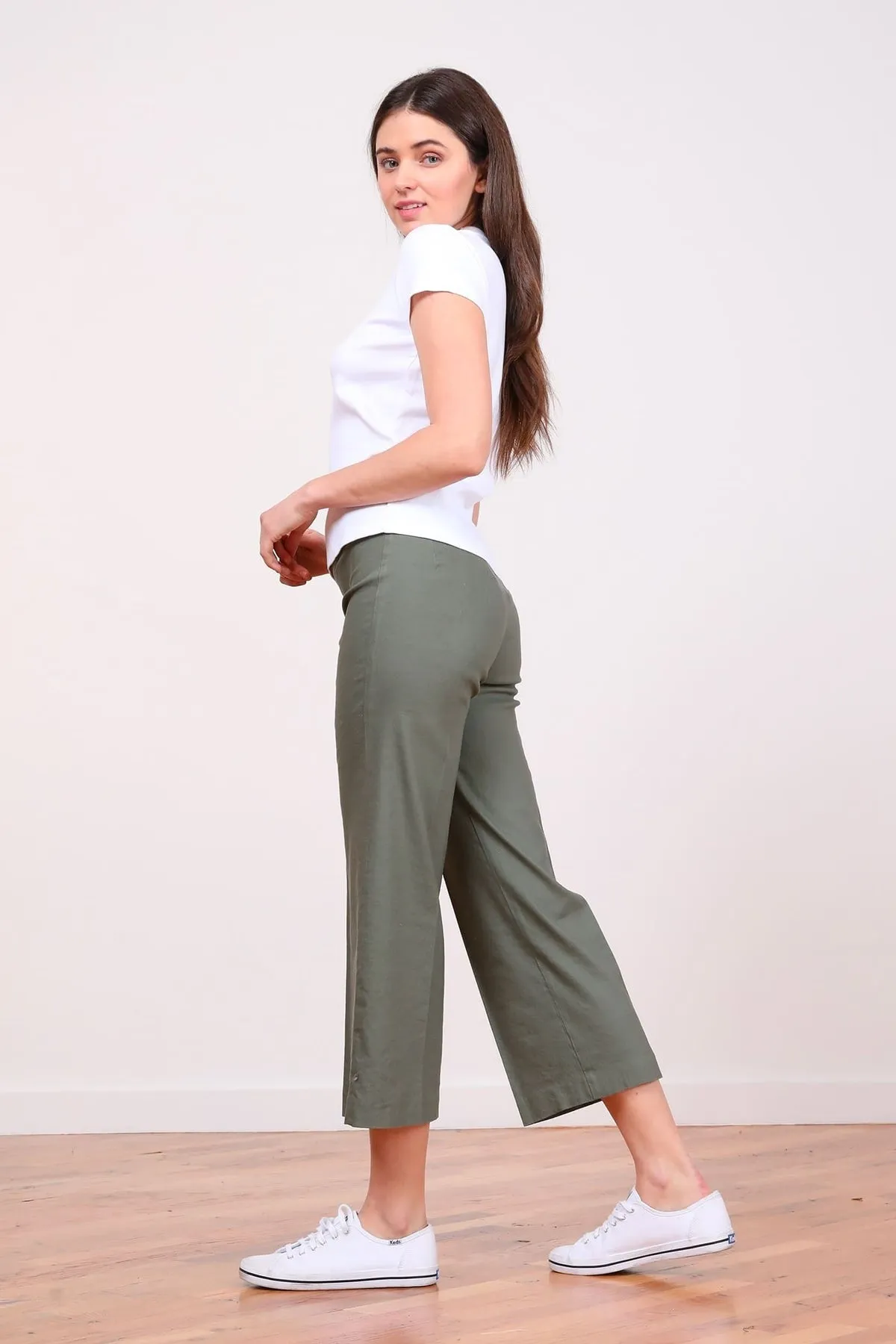 Avenue Montaigne Stretch Linen Pants