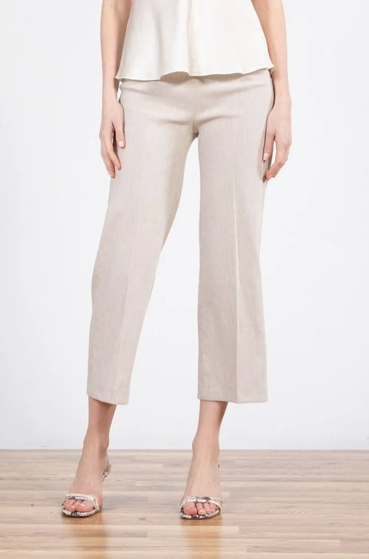 Avenue Montaigne Stretch Linen Pants