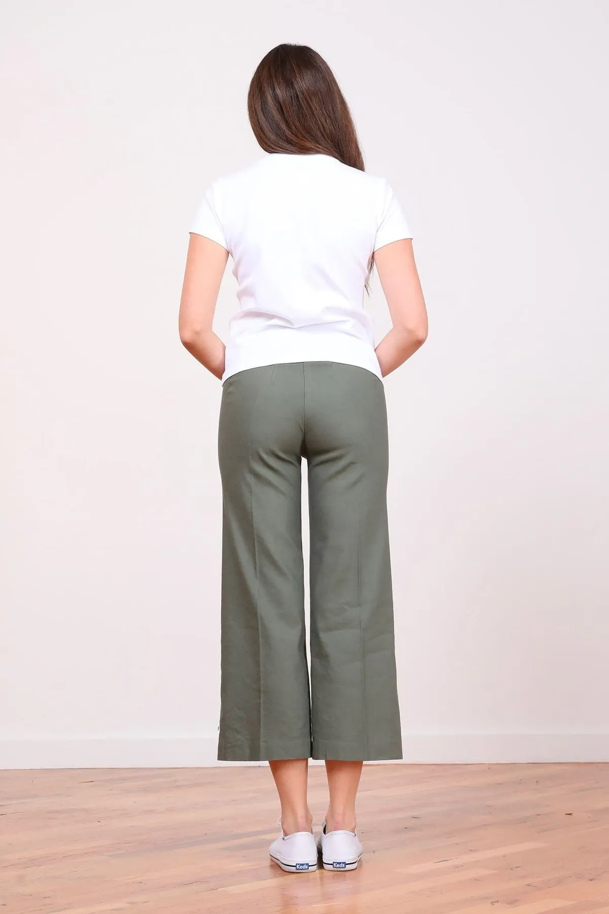 Avenue Montaigne Stretch Linen Pants