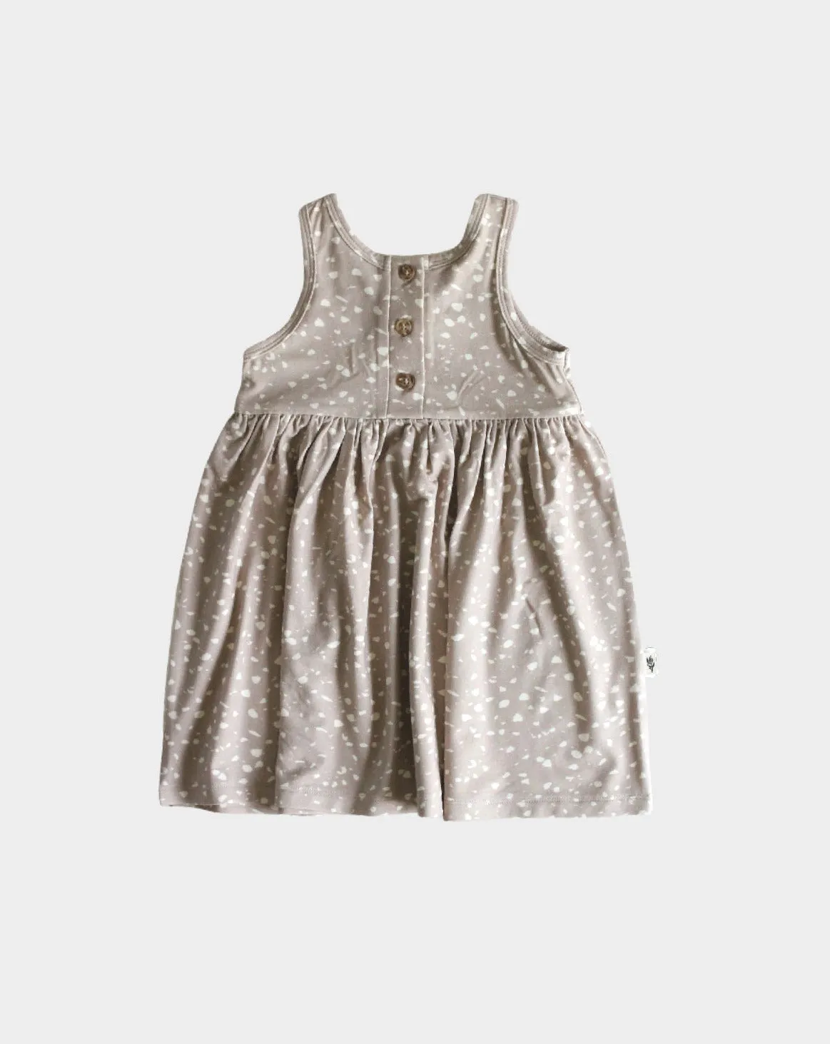Babysprouts Henley Dress in Pebbles