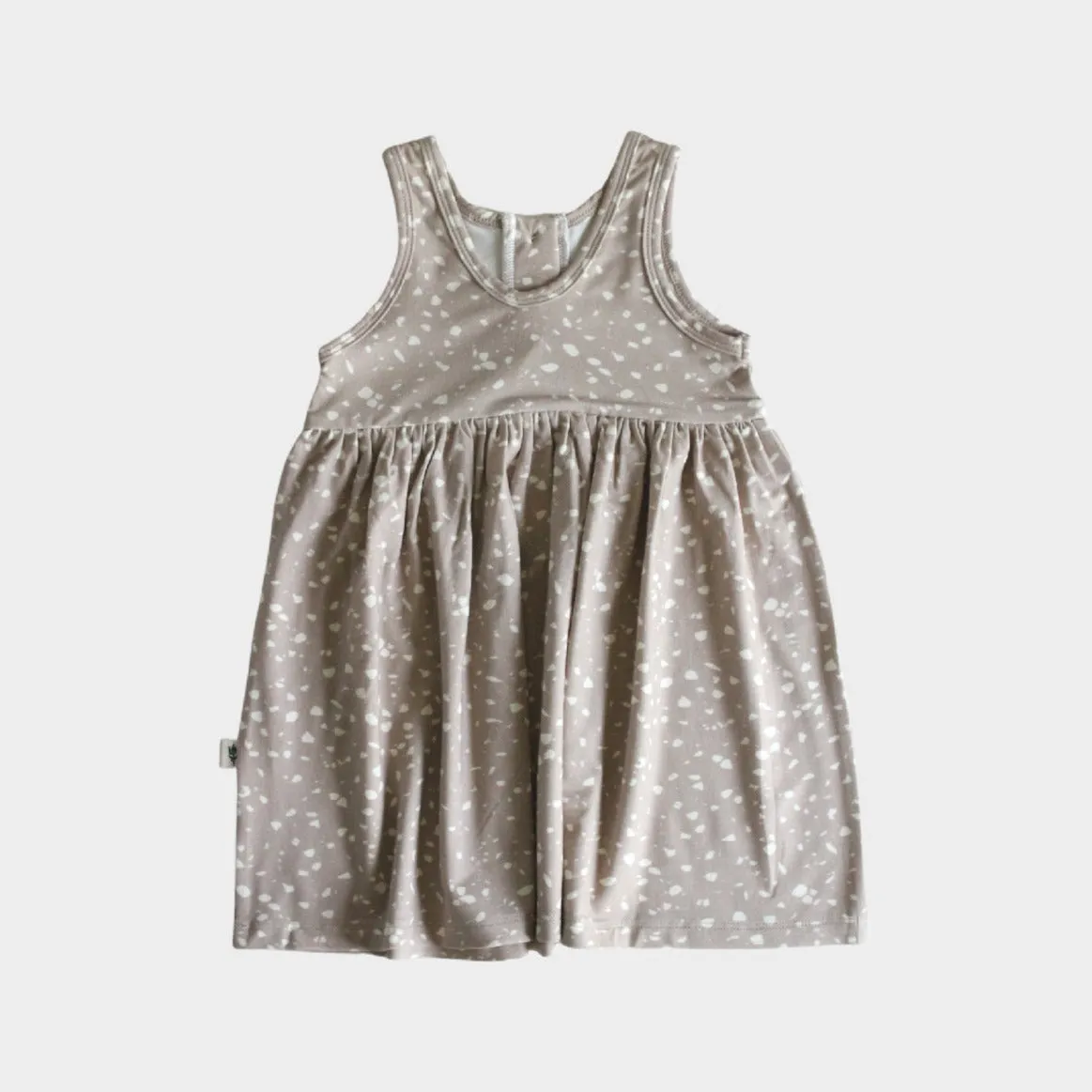 Babysprouts Henley Dress in Pebbles