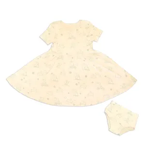 Bamboo Twirl Dress with Bloomer (Go Go Bunny Print)