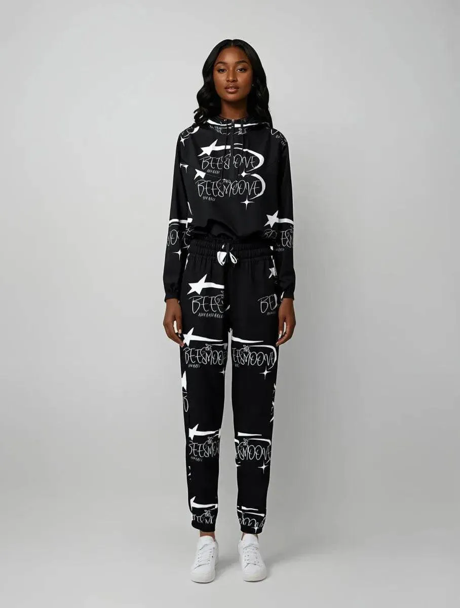 Beesmoove all star famous black Women’s cropped windbreaker