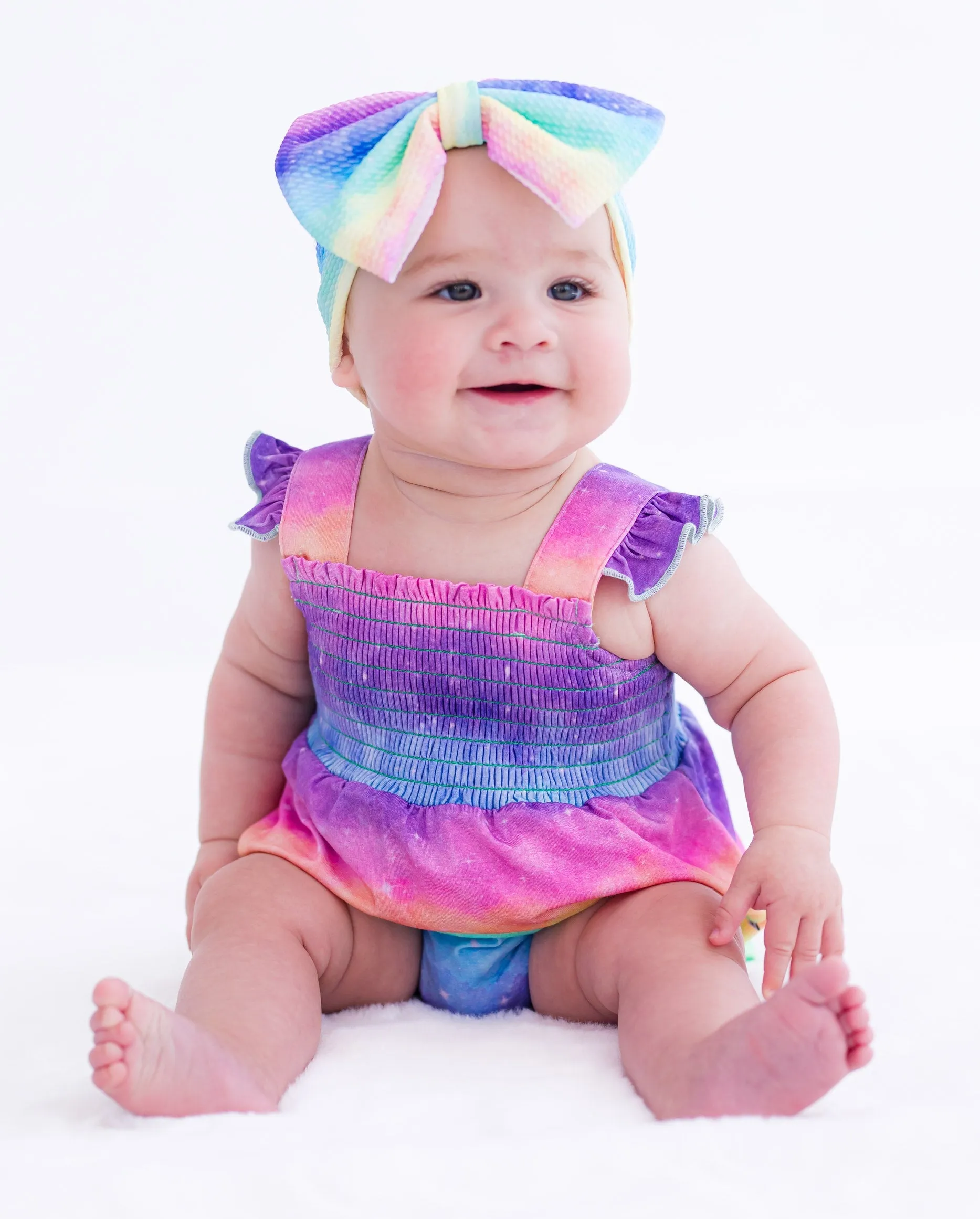 Birdie Bean Thea Rainbow Smocked Birdie Bubble