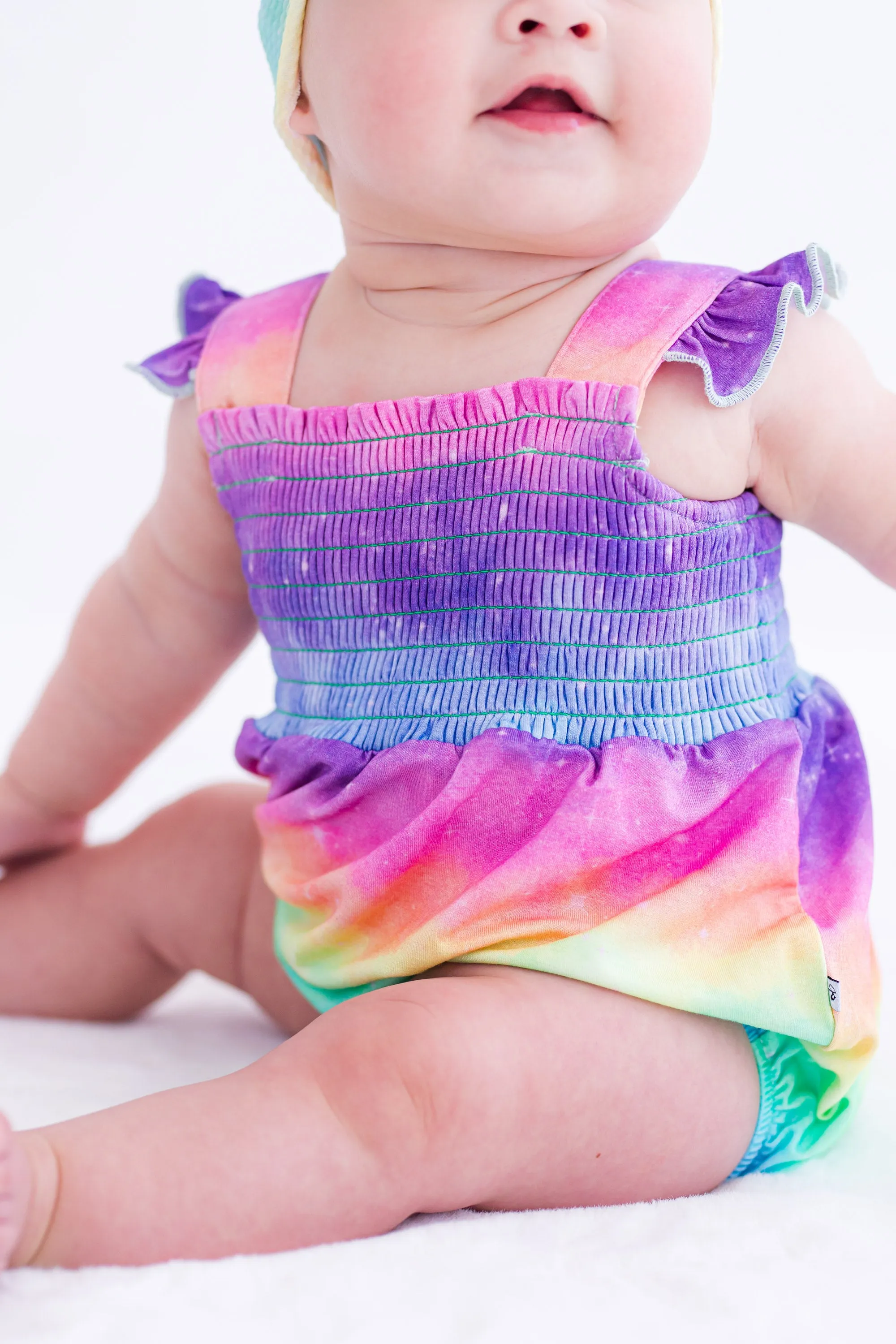 Birdie Bean Thea Rainbow Smocked Birdie Bubble