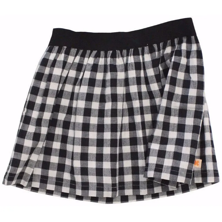 Black & White Check Skirt