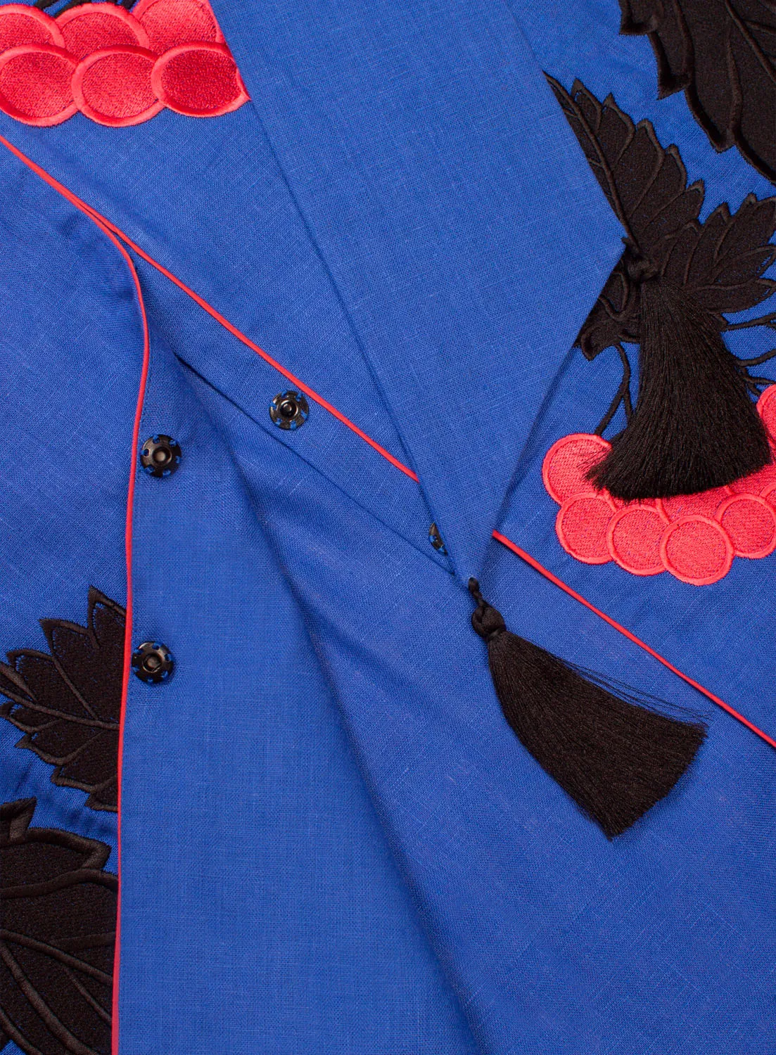 Blue embroidered dress