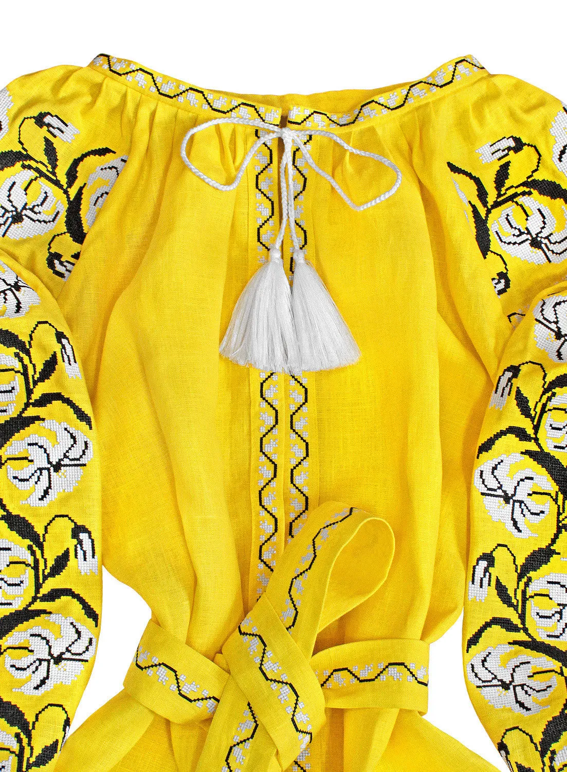 Boho style kaftan with embroidery