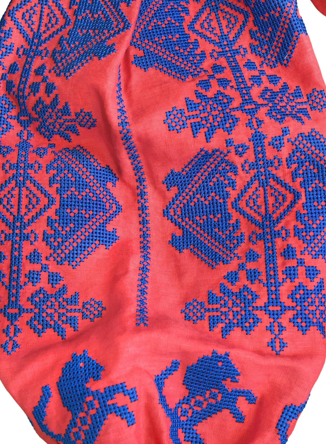 Boho style kaftan with embroidery