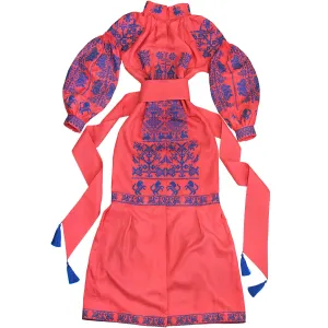 Boho style kaftan with embroidery