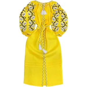 Boho style kaftan with embroidery