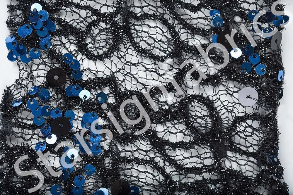 Butterfly Effect Design Lace Sequin Embroidery Fabric