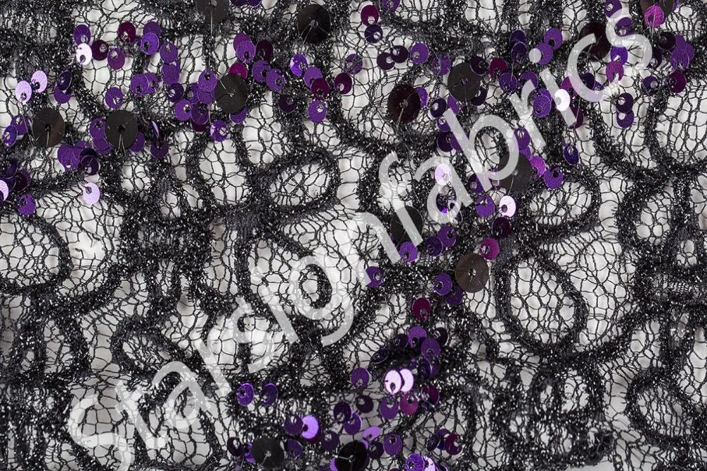 Butterfly Effect Design Lace Sequin Embroidery Fabric