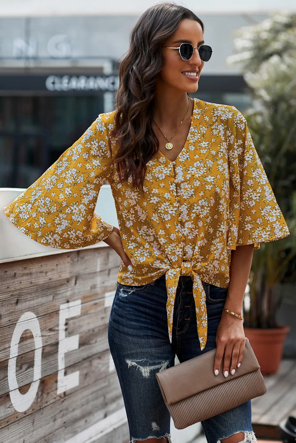 Button Tie Top