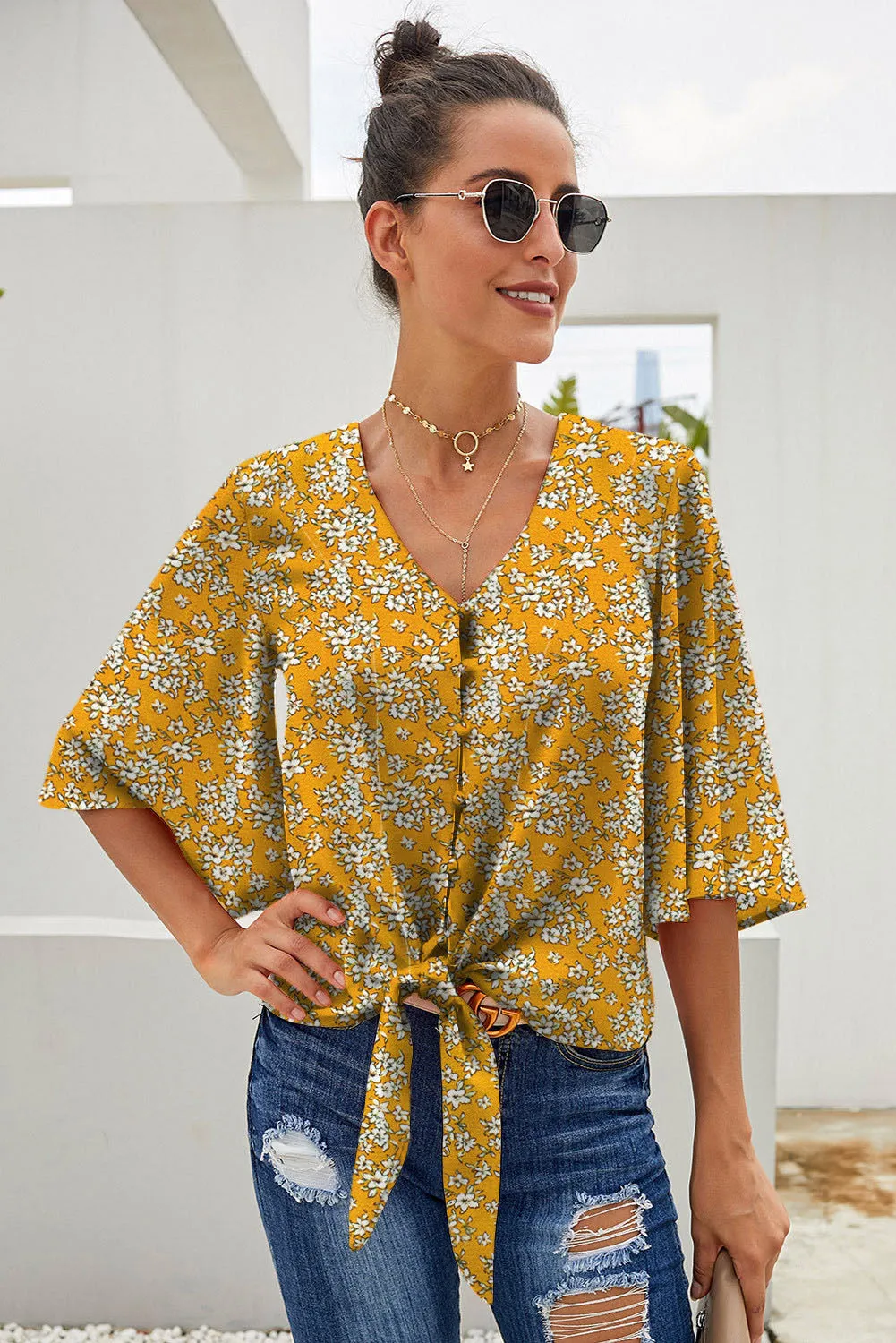 Button Tie Top