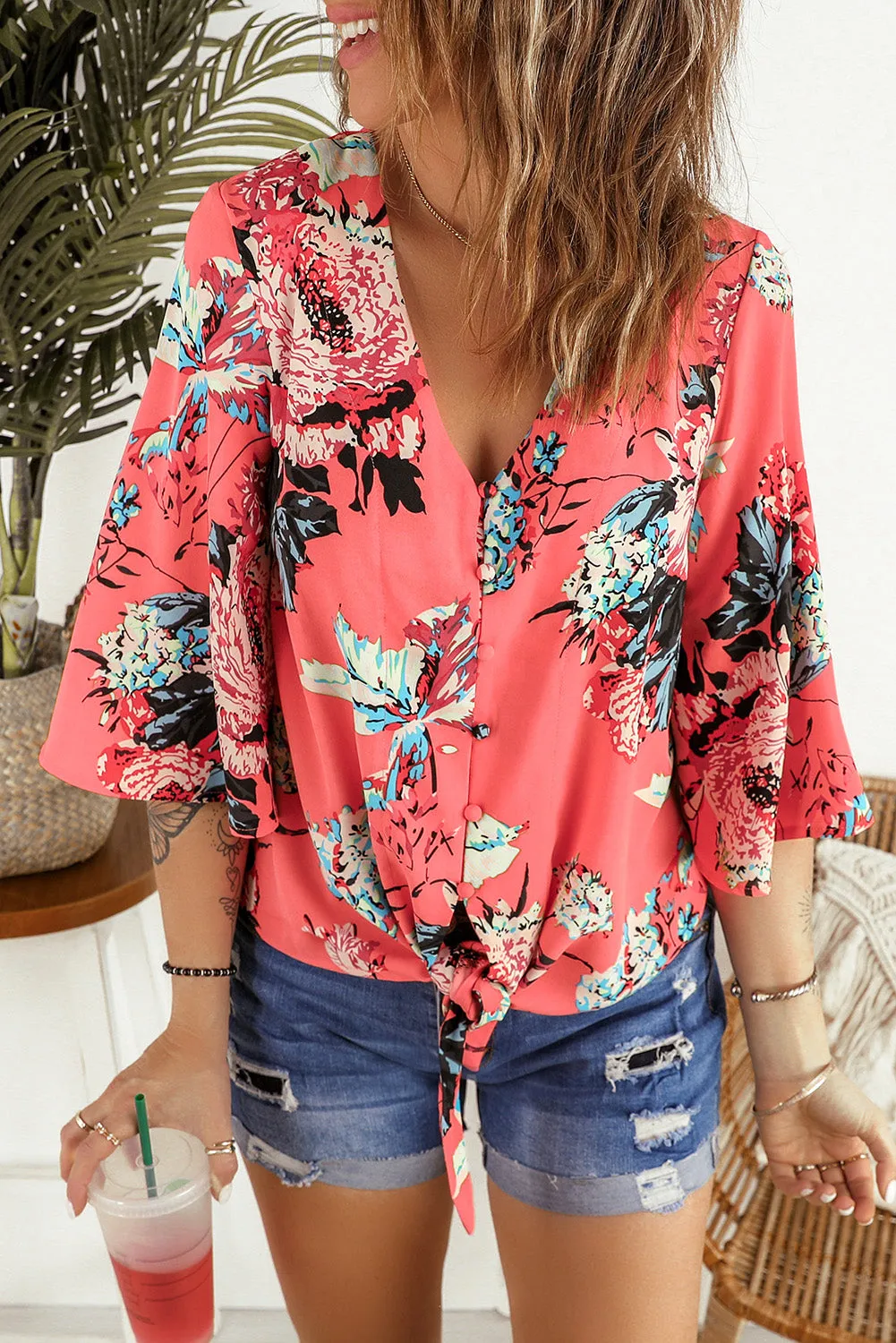 Button Tie Top
