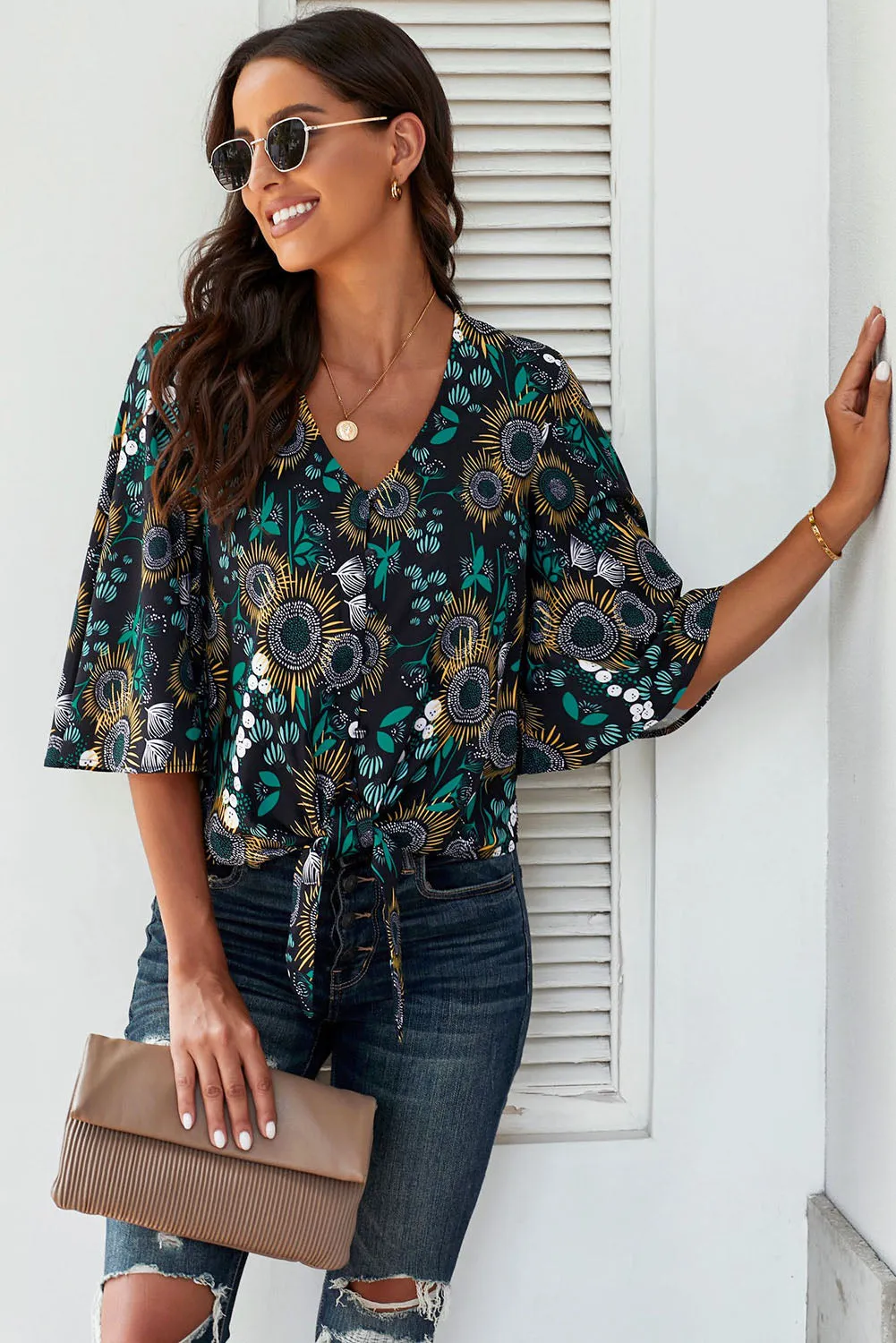 Button Tie Top
