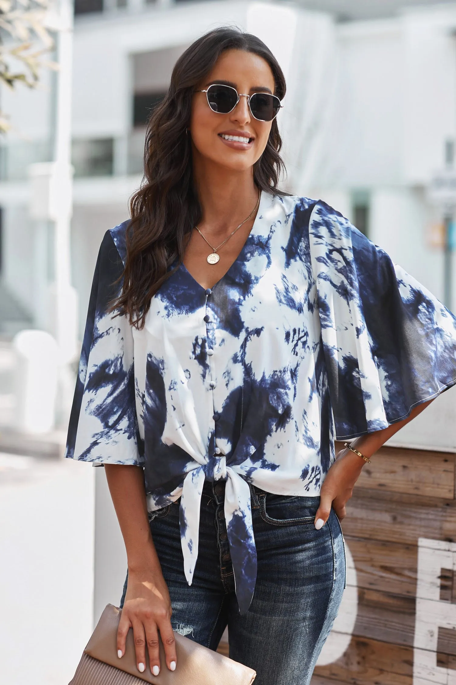 Button Tie Top