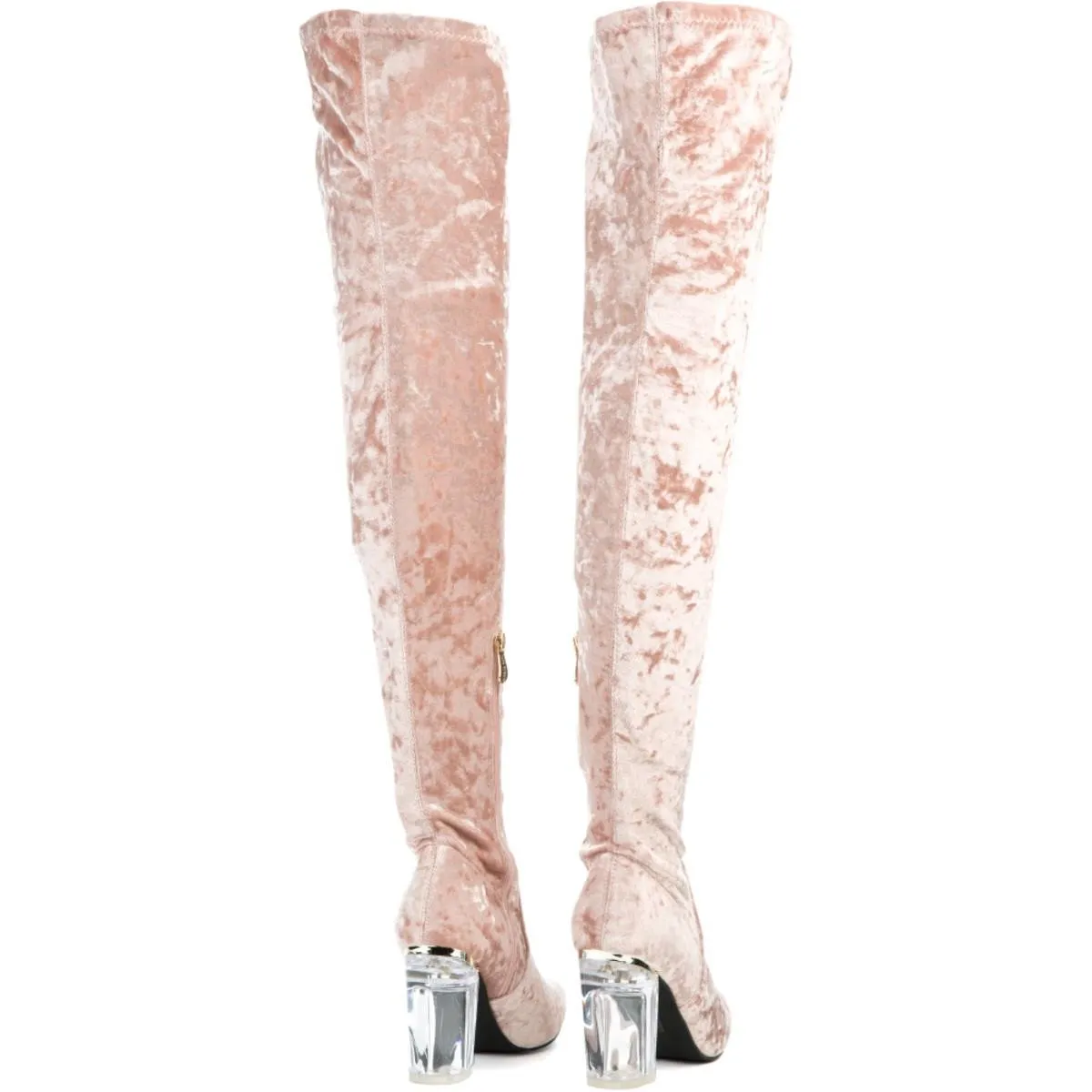 Cape Robbin Fay-15  Pink High Heel Boot Blush