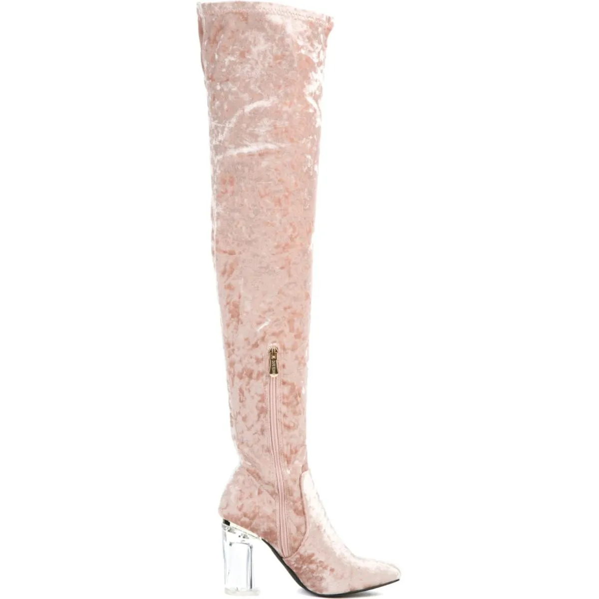 Cape Robbin Fay-15  Pink High Heel Boot Blush