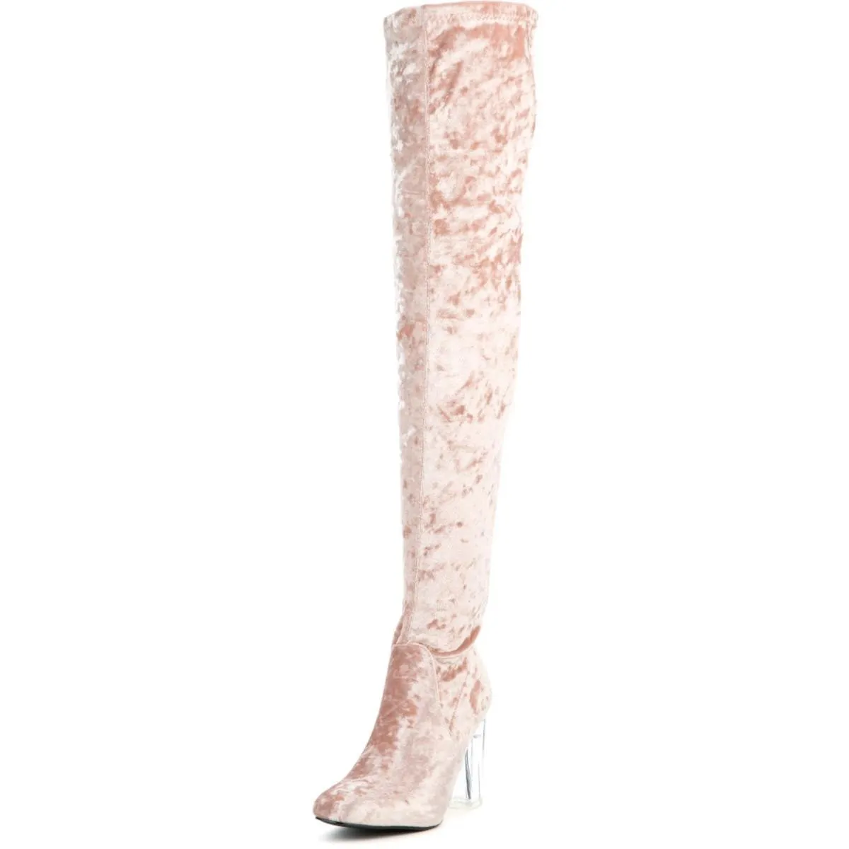 Cape Robbin Fay-15  Pink High Heel Boot Blush