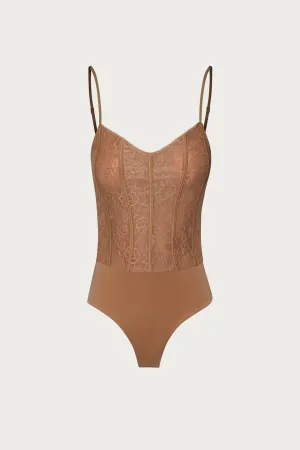 CATARINA STRETCH-LACE CORSET BODYSUIT