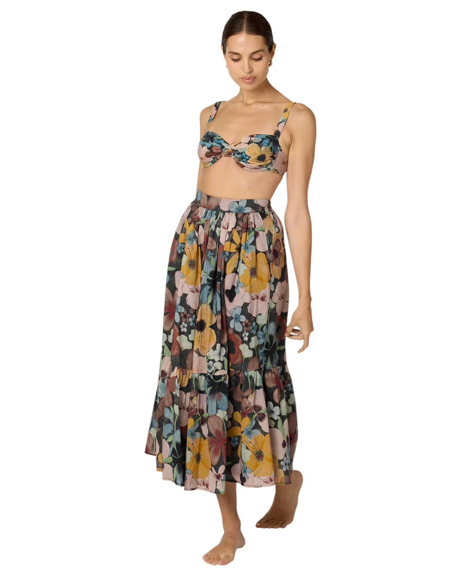 Charlene Ankle Skirt | Foraged Violets