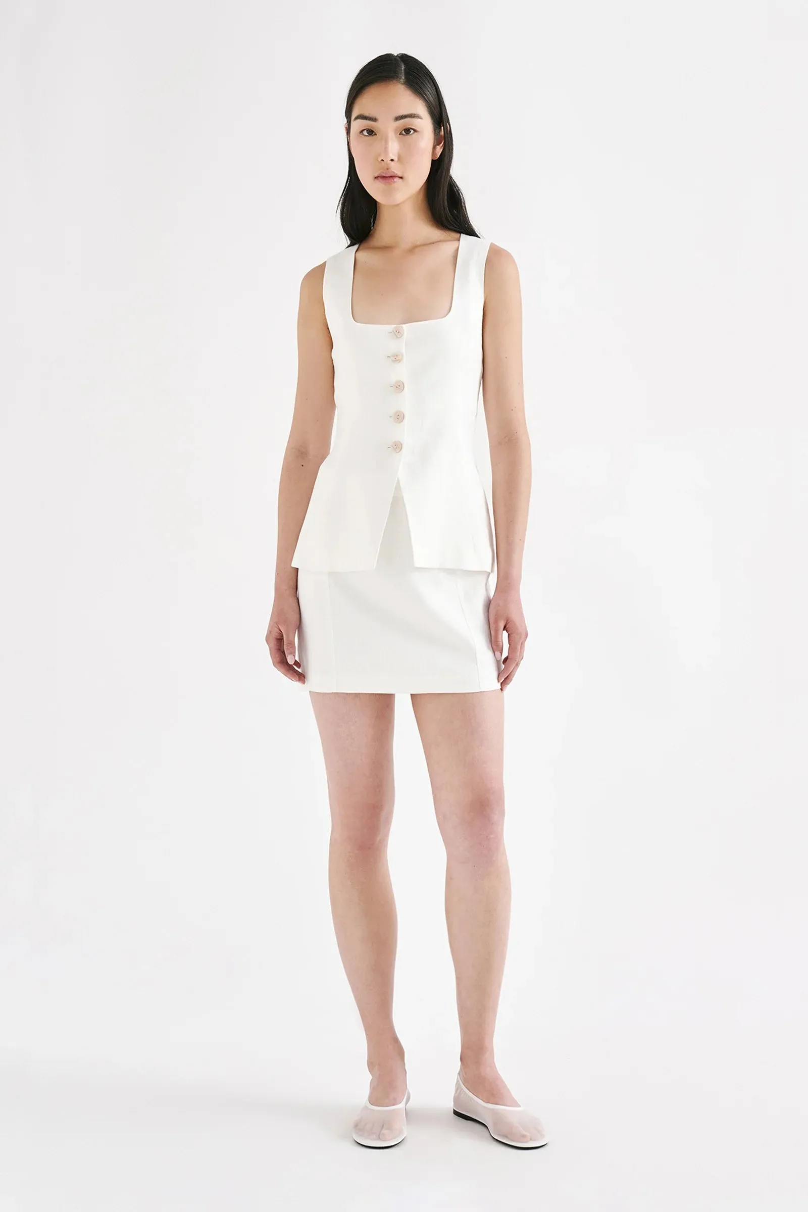 CLIO LINEN MINI SKIRT