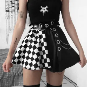 ContiNent 33 Lace Mini Pleated Skirt Women Punk Y2K Aesthetic High Waist A-Line Short Skirt 90s Vintage Streetwear