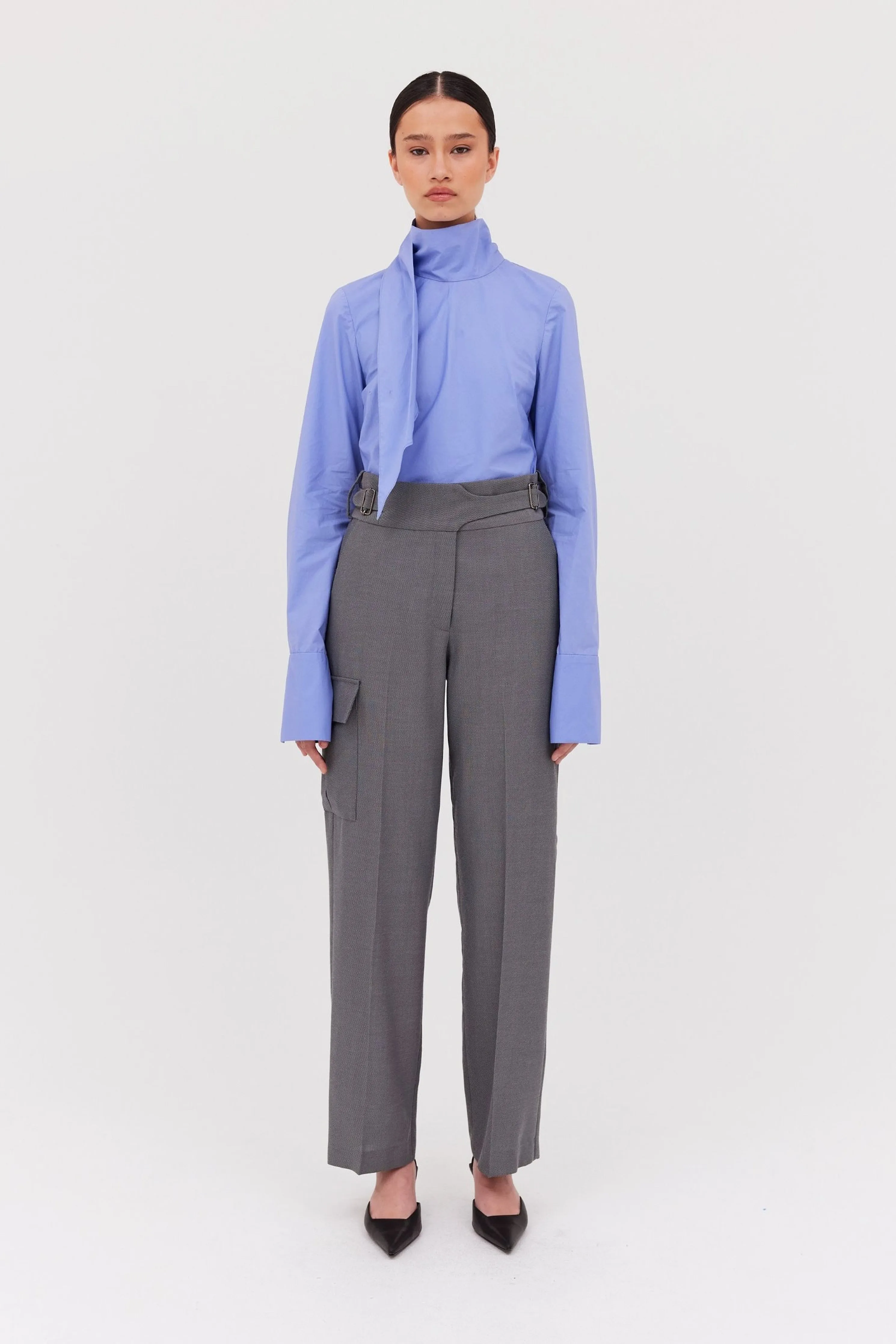 CORNFLOWER COTTON BYSTANDER TOP