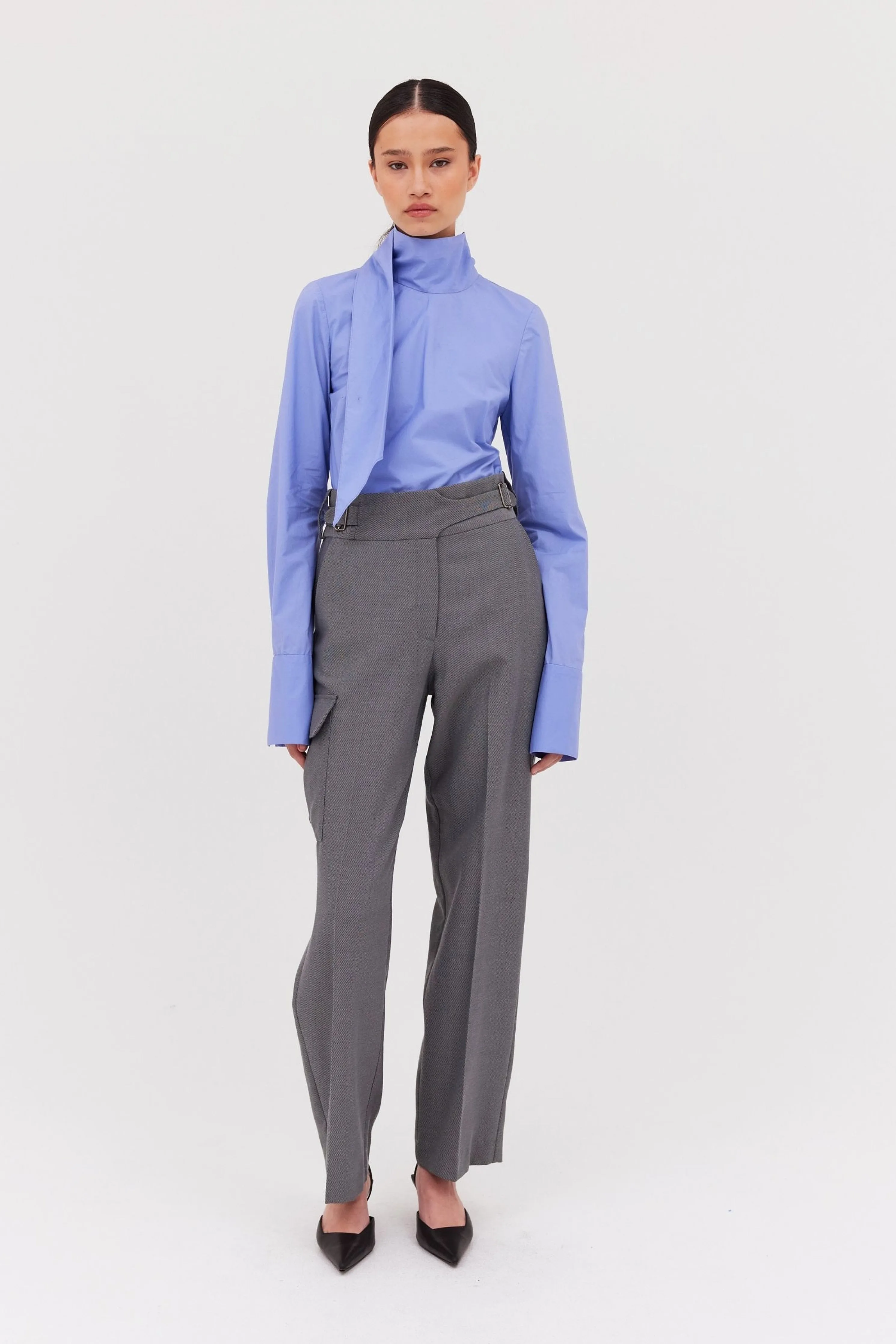 CORNFLOWER COTTON BYSTANDER TOP